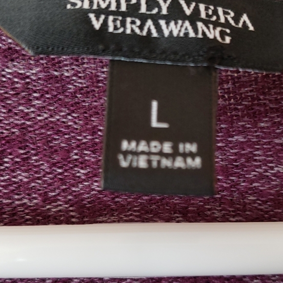 Simply Vera by Vera Wang Sweater Purple Size L - Picture 4 of 6